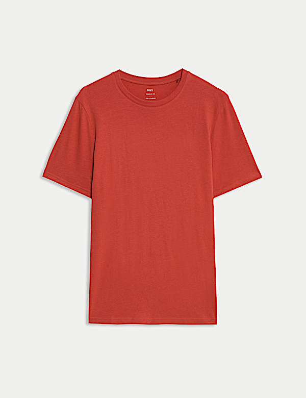 Regular Fit Pure Cotton Crew Neck T-Shirt