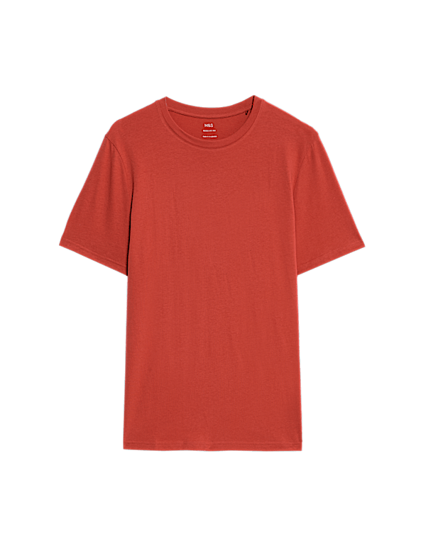 Regular Fit Pure Cotton Crew Neck T-Shirt