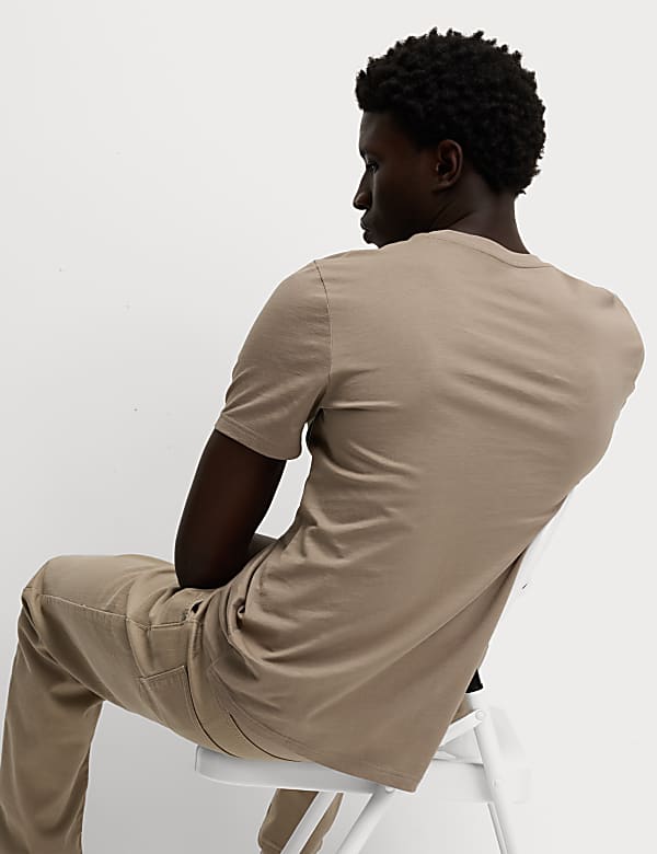 Regular Fit Pure Cotton Crew Neck T-Shirt