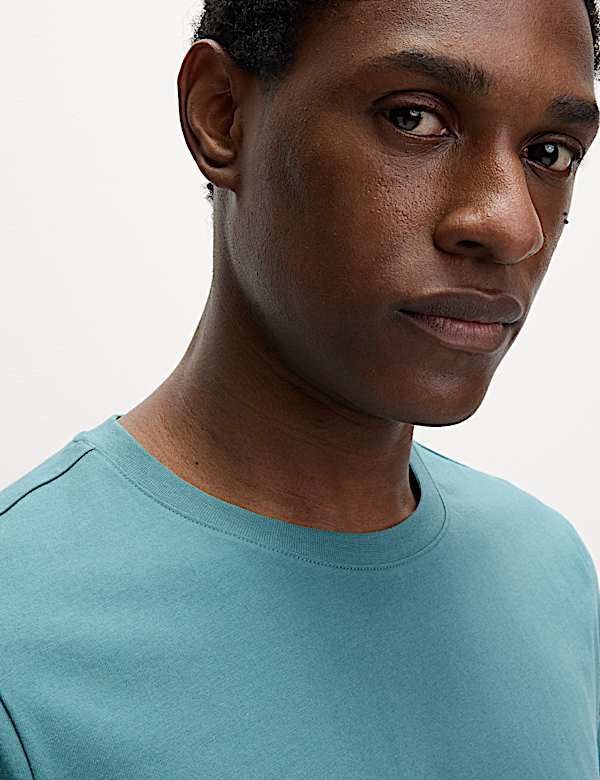 Regular Fit Pure Cotton Crew Neck T-Shirt