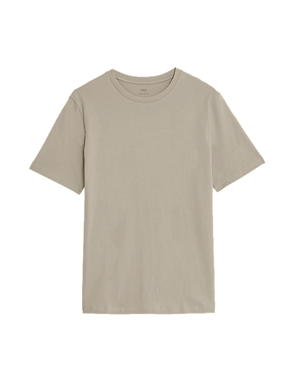 Regular Fit Pure Cotton Crew Neck T-Shirt