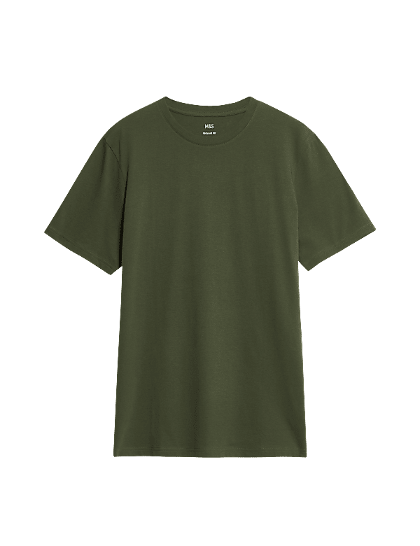 Regular Fit Pure Cotton Crew Neck T-Shirt