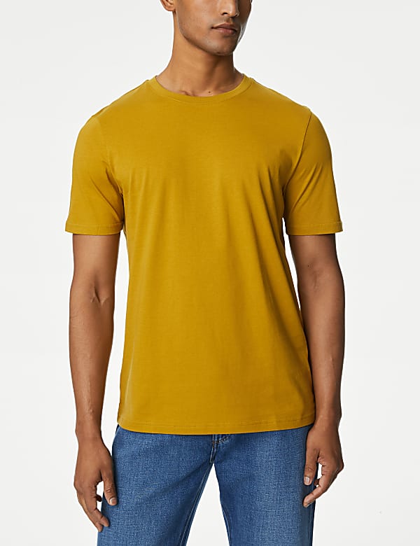 Regular Fit Pure Cotton Crew Neck T-Shirt