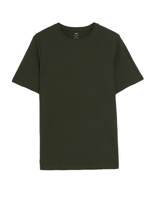 Regular Fit Pure Cotton Crew Neck T-Shirt