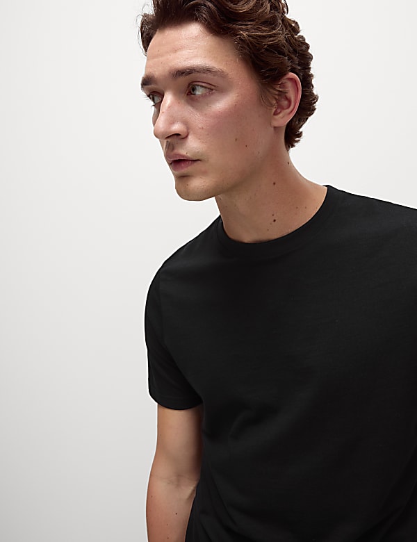 Regular Fit Pure Cotton Crew Neck T-Shirt