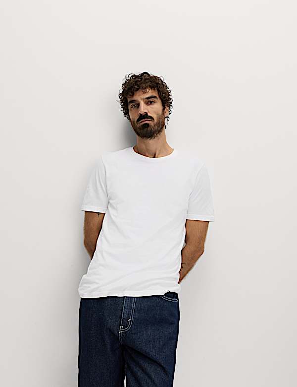 Regular Fit Pure Cotton Crew Neck T-Shirt