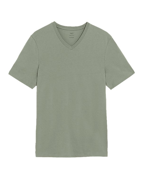 Pure Cotton V-Neck T-Shirt