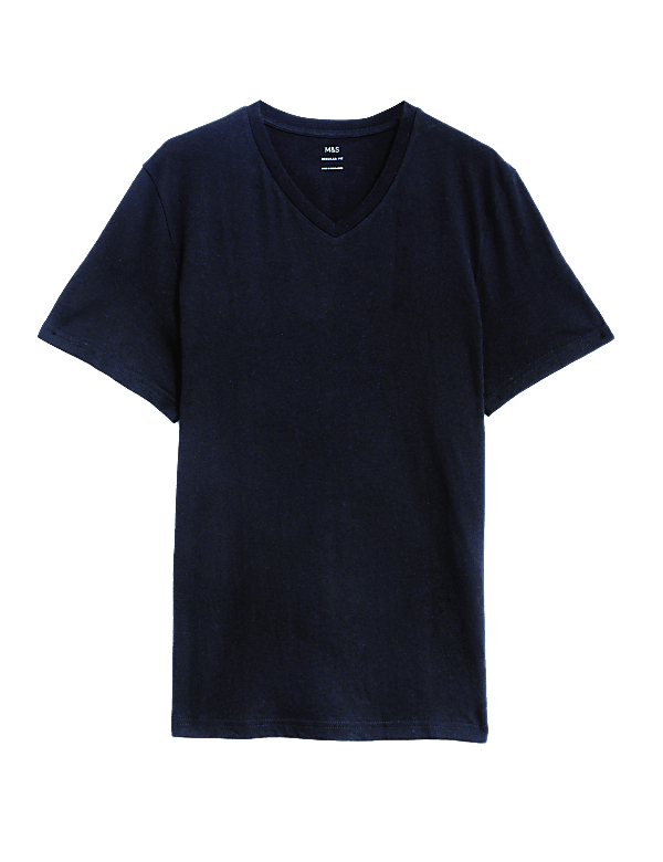 Pure Cotton V-Neck T-Shirt