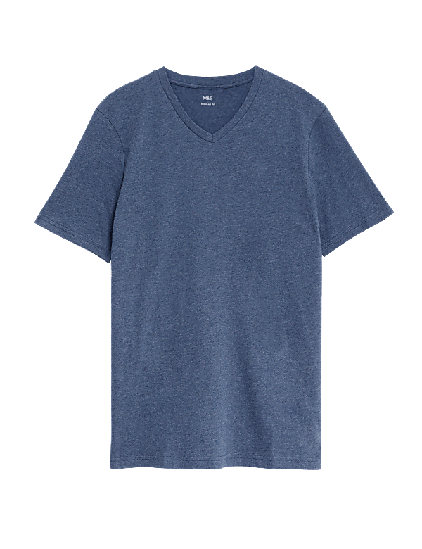 Pure Cotton V-Neck T-Shirt