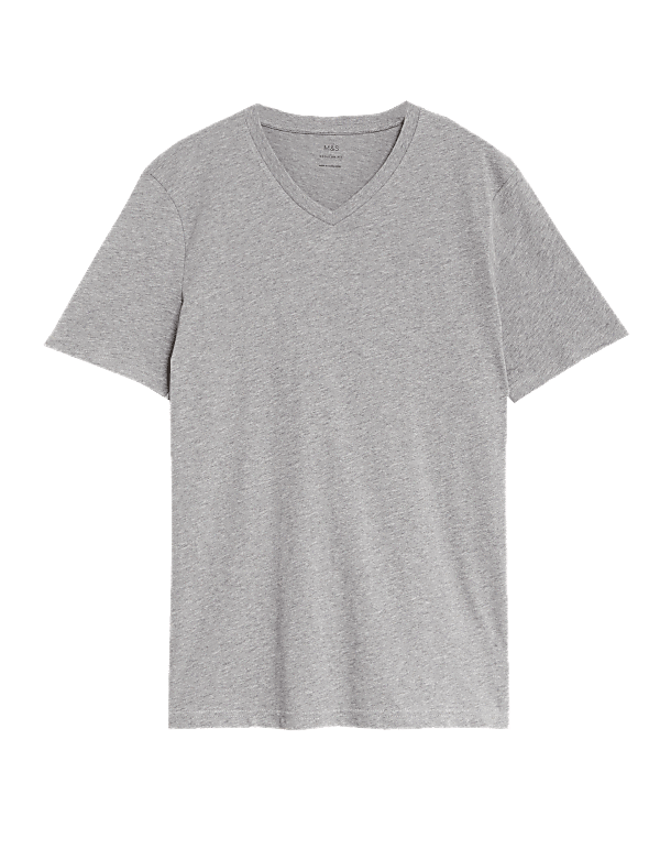 Pure Cotton V-Neck T-Shirt