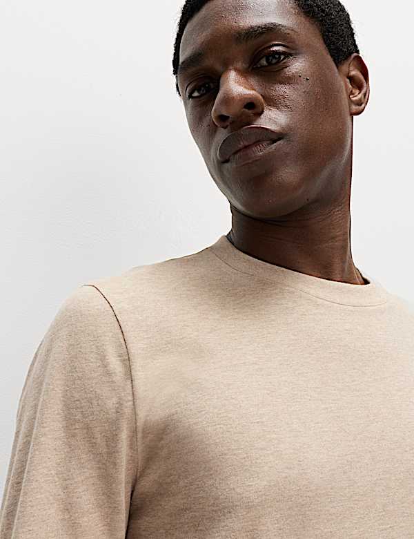 Pure Cotton Crew Neck T-Shirt - NO