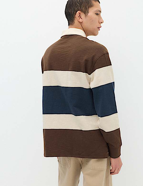 Pure Cotton Colour Block Rugby Shirt - CA