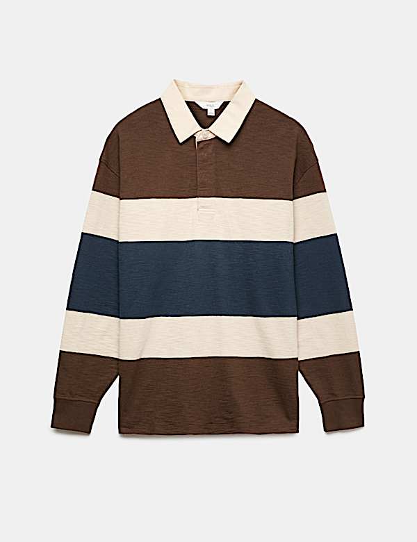 Pure Cotton Colour Block Rugby Shirt - CA