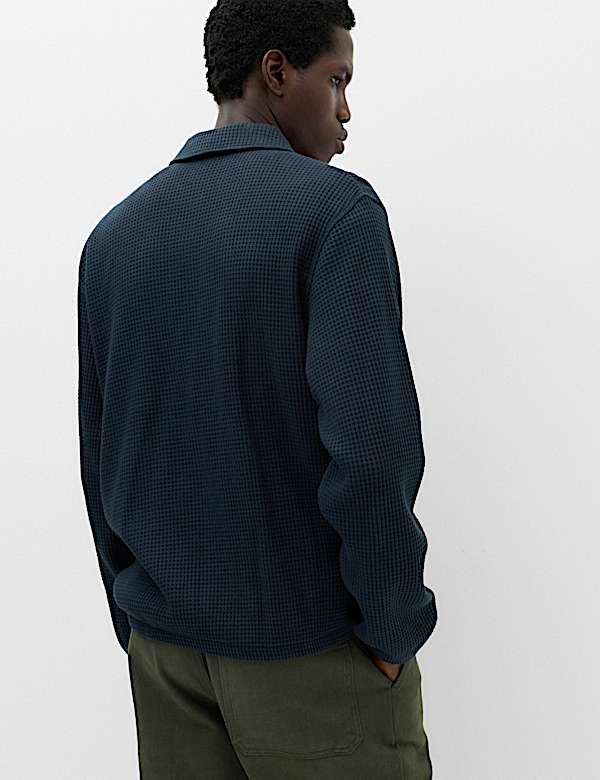 Pure Cotton Exploded Waffle Jacket - SI