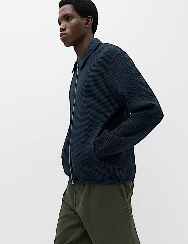 Pure Cotton Exploded Waffle Jacket - SI