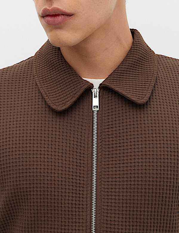 Pure Cotton Exploded Waffle Jacket