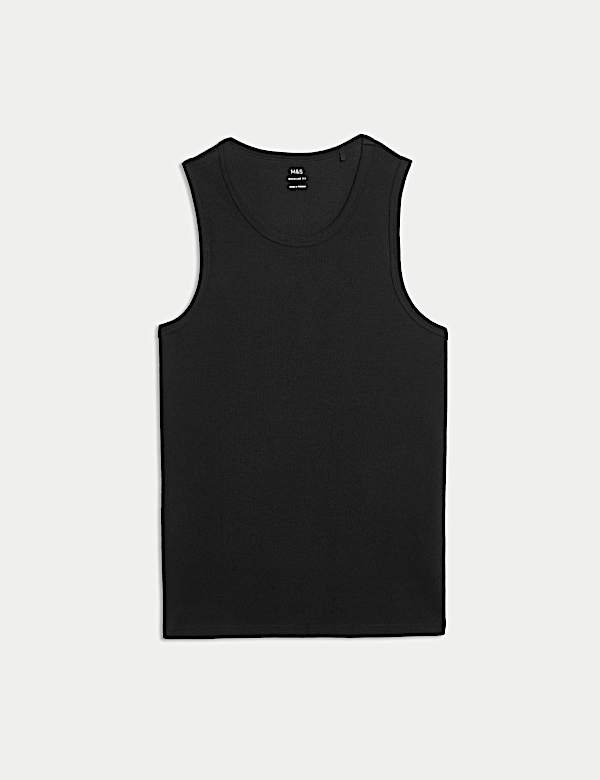 Cotton Rich Ribbed Vest - TW