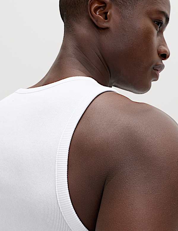 Cotton Rich Ribbed Vest - CA