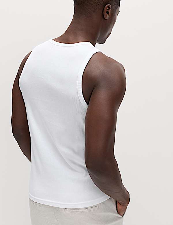 Cotton Rich Ribbed Vest - CA