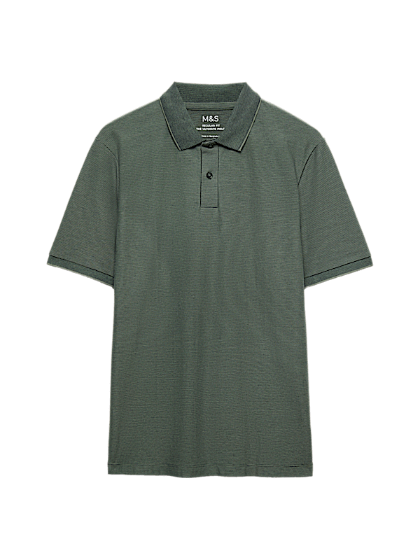 Cotton Rich Striped Short Sleeve Polo Shirt