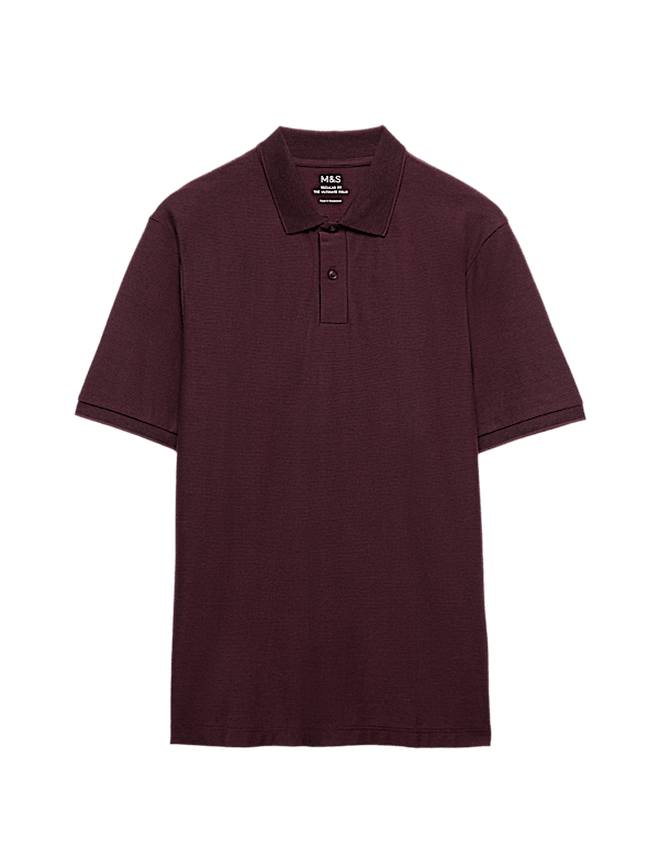 Cotton Rich Striped Short Sleeve Polo Shirt