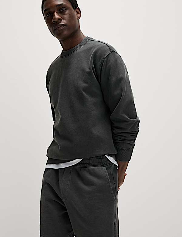 Pure Cotton Garment Dye Sweatshirt - MX