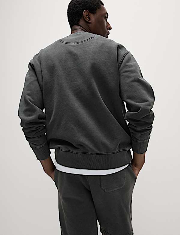 Pure Cotton Garment Dye Sweatshirt - MX