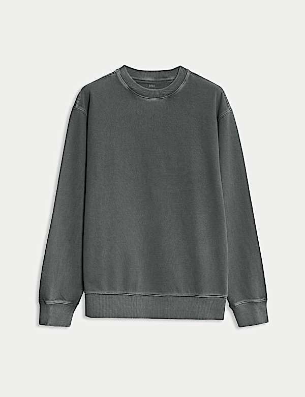 Pure Cotton Garment Dye Sweatshirt - MX