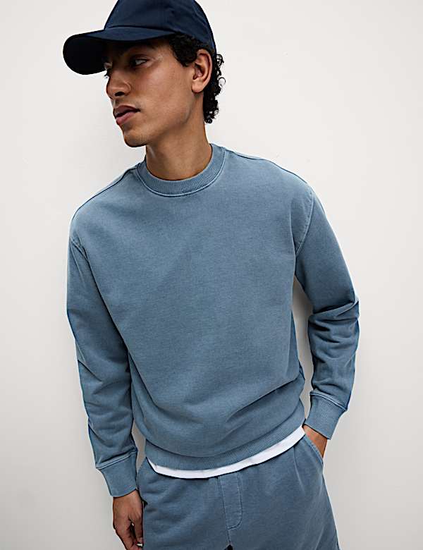 Zuiver katoenen garment-dyed sweatshirt - NL