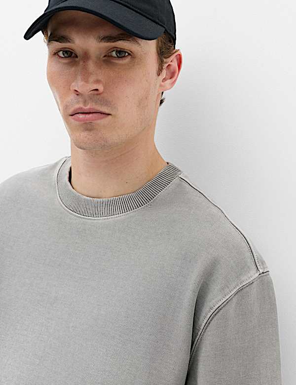 Pure Cotton Garment Dye Sweatshirt - CZ