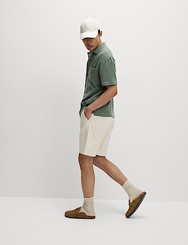 Kemeja Polo Bertekstur Katun Murni Relaxed Fit - ID