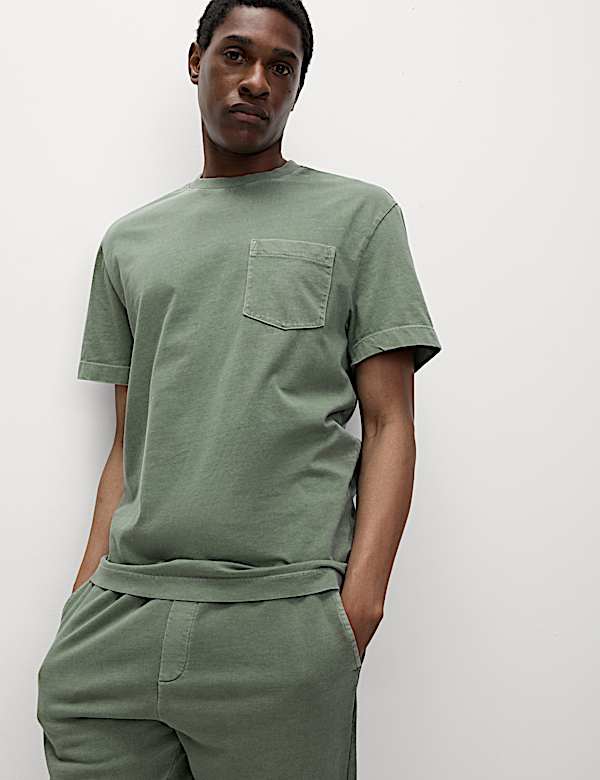 Pure Cotton Garment Dyed T-Shirt - GR