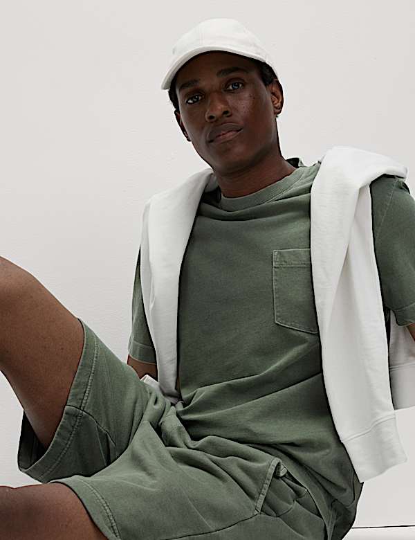 Pure Cotton Garment Dyed T-Shirt - GR