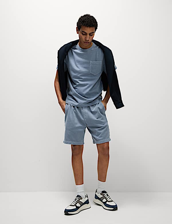 Relaxed Fit Pure Cotton Garment Dye Short - AL
