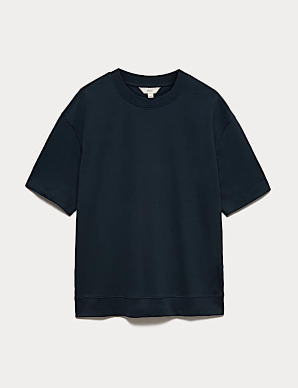 Cotton Rich Crew Neck T-Shirt with Lyocell