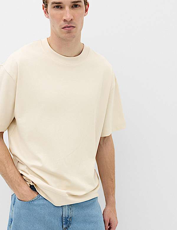 Relaxed Fit Cotton Rich Crew Neck T-Shirt