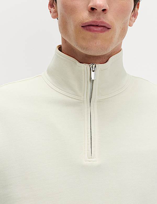 Farbowana bluza na p&oacute;łsuwak 100% bawełny - PL