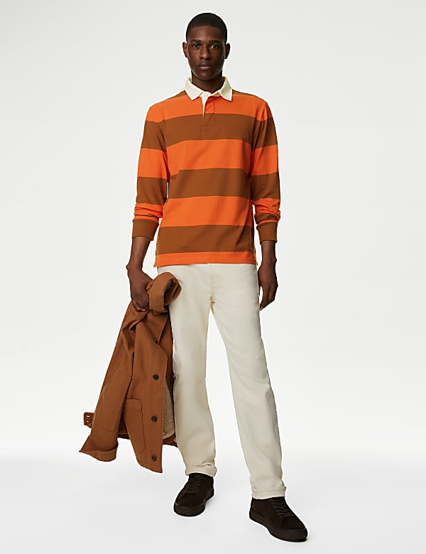 Pure Cotton Striped Rugby Shirt - GR