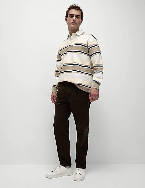 Pure Cotton Striped Rugby Shirt - GR