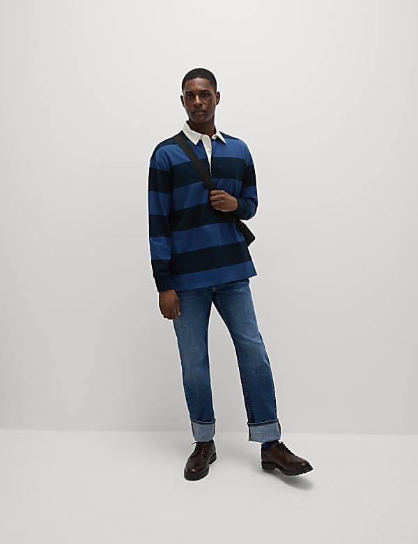 Pure Cotton Striped Rugby Shirt