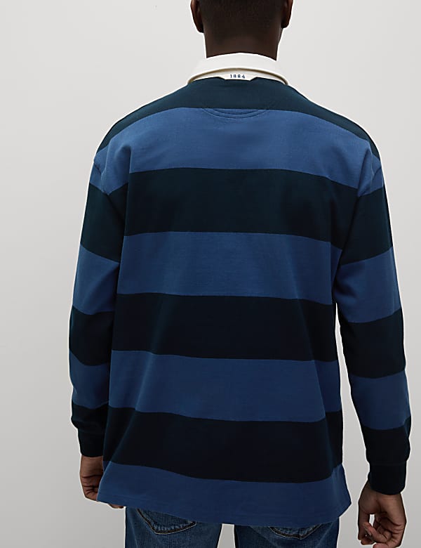 Pure Cotton Striped Rugby Shirt