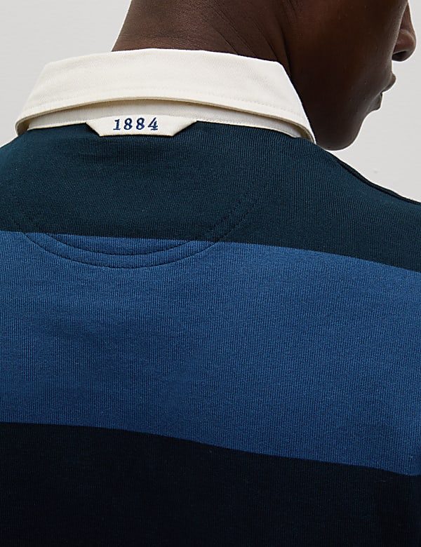 Pure Cotton Striped Rugby Shirt