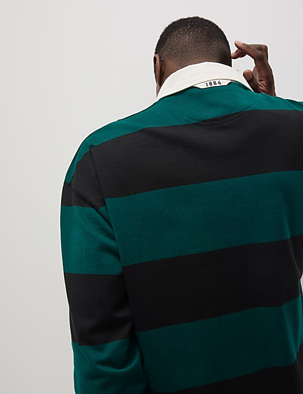 Pure Cotton Striped Rugby Shirt