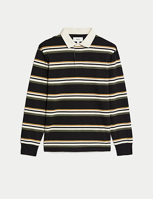 Pure Cotton Striped Rugby Shirt - FR