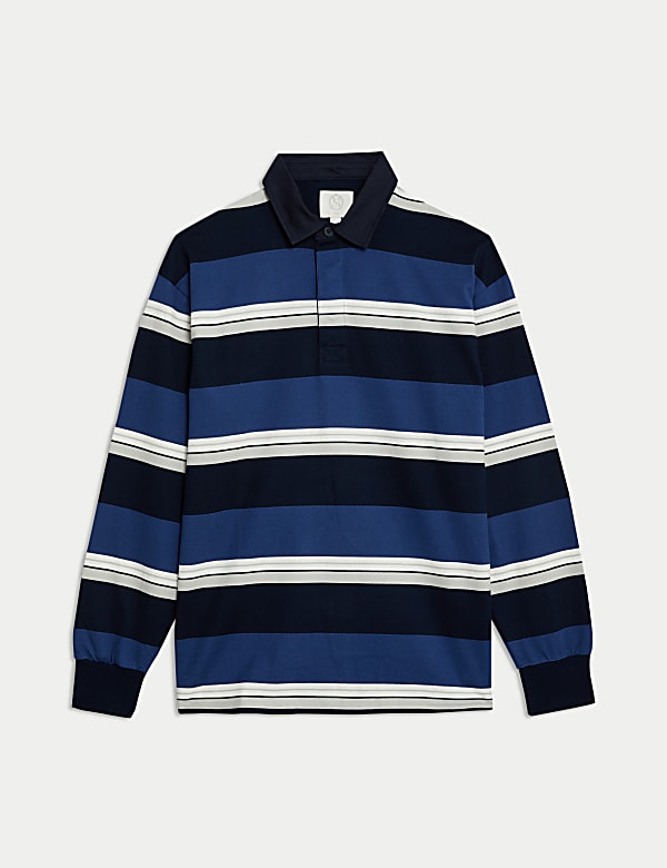 Pure Cotton Striped Rugby Shirt - RO