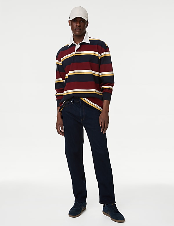 Pure Cotton Striped Rugby Top - ID