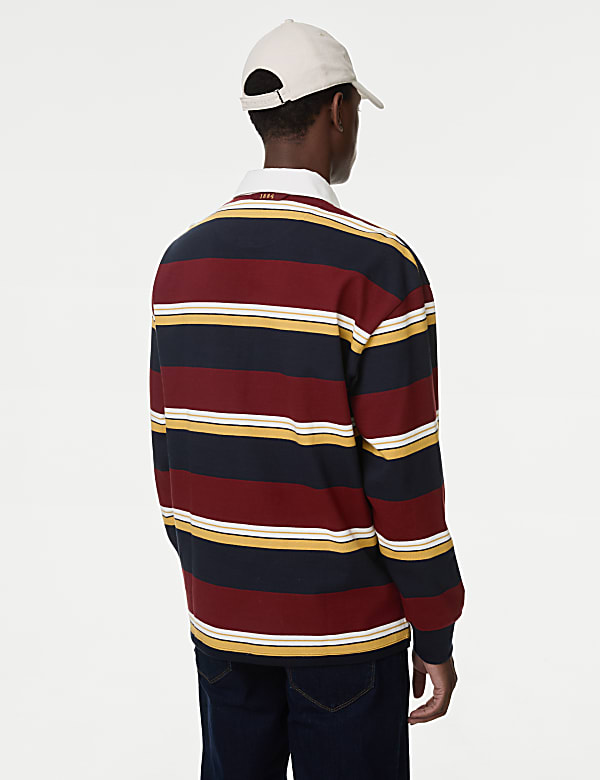 Pure Cotton Striped Rugby Top - ID