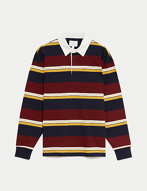 Pure Cotton Striped Rugby Top - ID