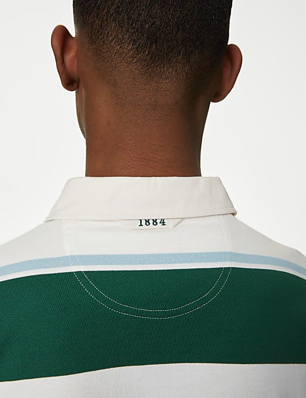 Oversized Pure Cotton Short Sleeve Rugby Shirt