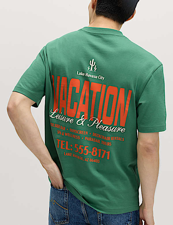 Pure Cotton Summer Vacation Slogan T shirt - GR